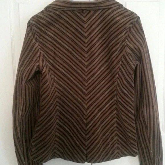 NAUTICA Corduroy Brown Striped Jacket - Picture 2 of 4